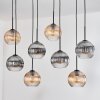 Koyoto hanging light, globe light, pendant light Ecru, black, 8-light sources