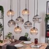 Koyoto hanging light, globe light, pendant light Ecru, black, 8-light sources