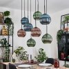 Koyoto hanging light, globe light, pendant light Ecru, black, 8-light sources