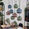 Koyoto hanging light, globe light, pendant light Ecru, black, 8-light sources