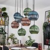 Koyoto hanging light, globe light, pendant light Ecru, black, 8-light sources