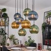 Koyoto hanging light, globe light, pendant light Ecru, black, 8-light sources