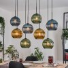 Koyoto hanging light, globe light, pendant light Ecru, black, 8-light sources