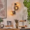 Koyoto globe light, wall light Amber, clear, Smoke-coloured, 3-light sources