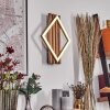 Ellekilde wall light LED brown, Wood like finish, black, 1-light source
