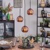 Koyoto hanging light, globe light, Cluster pendant lamp 30 cm coppery, 3-light sources
