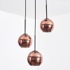 Koyoto hanging light, globe light, Cluster pendant lamp 30 cm coppery, 3-light sources