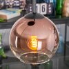 Koyoto hanging light, globe light, Cluster pendant lamp 30 cm clear, coppery, 3-light sources
