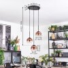 Koyoto hanging light, globe light, Cluster pendant lamp 30 cm clear, coppery, 3-light sources