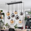 Gastor hanging light, globe light, pendant light Amber, Smoke-coloured, 8-light sources