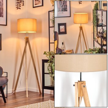 Soungou floor lamp chrome, Ecru, 1-light source