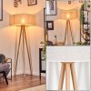 Saladillo floor lamp Light wood, white, 1-light source
