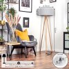 Saladillo floor lamp Light wood, white, 1-light source