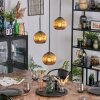 Koyoto hanging light, globe light, Cluster pendant lamp gold, 3-light sources