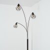 Yaak floor lamp chrome, black, white, 3-light sources