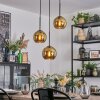 Koyoto hanging light, globe light, Cluster pendant lamp 30 cm gold, 3-light sources