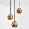 Koyoto hanging light, globe light, Cluster pendant lamp 30 cm gold, 3-light sources