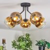 Koyoto ceiling light, globe light 52 cm gold, clear, 5-light sources