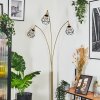 Yaak floor lamp brass, black, 3-light sources