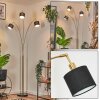 Bassagoda floor lamp brass, black, 3-light sources