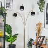 Bassagoda floor lamp brass, black, 3-light sources