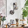 Ripoll globe light, wall light clear, Smoke-coloured, 3-light sources