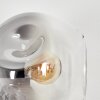 Ripoll globe light, wall light clear, Smoke-coloured, 3-light sources