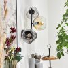 Ripoll globe light, wall light Amber, clear, Smoke-coloured, 3-light sources