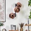 Ripoll globe light, wall light coppery, 3-light sources