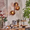 Ripoll globe light, wall light coppery, 3-light sources