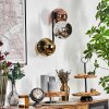 Ripoll globe light, wall light chrome, gold, coppery, Smoke-coloured, 3-light sources
