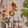 Ripoll globe light, wall light clear, coppery, 3-light sources