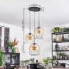 Koyoto hanging light, globe light, Cluster pendant lamp Amber, clear, 3-light sources