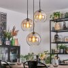 Koyoto hanging light, globe light, Cluster pendant lamp Amber, clear, 3-light sources