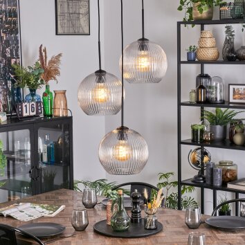 Koyoto hanging light, globe light, Cluster pendant lamp clear, 3-light sources
