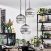 Koyoto hanging light, globe light, Cluster pendant lamp clear, Smoke-coloured, 3-light sources