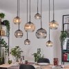 Ripoll hanging light, globe light, pendant light Ecru, black, 8-light sources