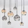 Ripoll hanging light, globe light, pendant light Ecru, black, 8-light sources