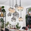 Ripoll hanging light, globe light, pendant light Ecru, black, 8-light sources