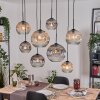 Ripoll hanging light, globe light, pendant light Ecru, black, 8-light sources