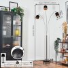 Alsen floor lamp matt nickel, black, 3-light sources