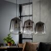 HARDERHAVEN Pendant Light brushed steel, 3-light sources