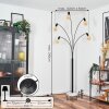 Codecro floor lamp black, white, 5-light sources