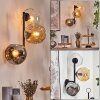 Ripoll globe light, wall light Amber, clear, Smoke-coloured, 3-light sources