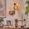 Ripoll globe light, wall light Amber, clear, Smoke-coloured, 3-light sources