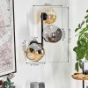 Ripoll globe light, wall light Amber, Smoke-coloured, 3-light sources