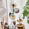 Ripoll globe light, wall light Amber, Smoke-coloured, 3-light sources