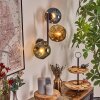 Ripoll globe light, wall light blue, gold, green, 3-light sources