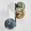 Koyoto globe light, wall light blue, gold, green, 3-light sources