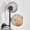 Ripoll globe light, wall light Amber, Smoke-coloured, 3-light sources